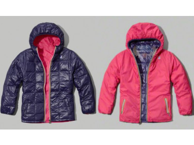 Abercrombie Kids Canada: Girl's K-Way Reversible & Packable Jacket Was $140 | Now $70 & Free Shipping