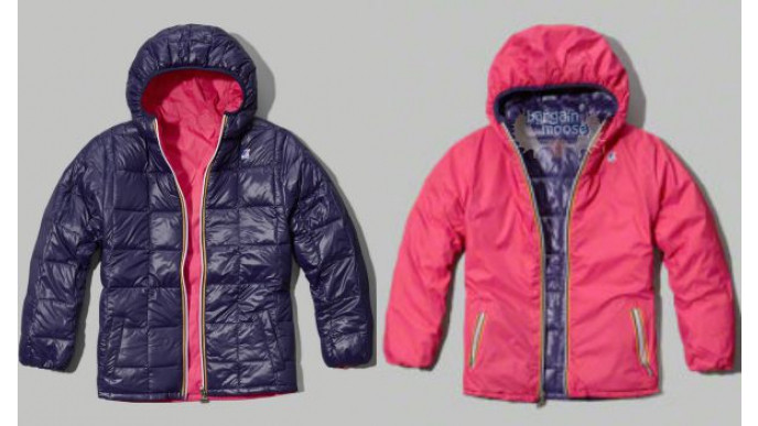 Abercrombie Kids Canada: Girl's K-Way Reversible & Packable Jacket Was $140 | Now $70 & Free Shipping