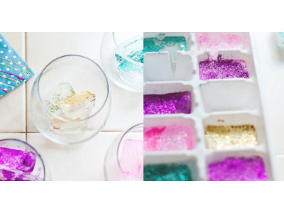 Fun & Frugal Edible Glitter Ice Cubes