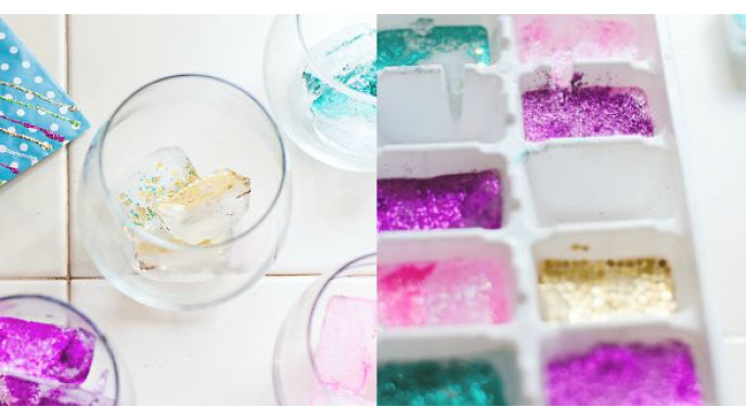 Fun & Frugal Edible Glitter Ice Cubes