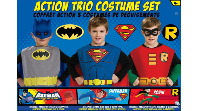 DC Comics Action Trio Set of 3 Costumes was $43 now $26.59 & Free Shipping @ Amazon.ca!