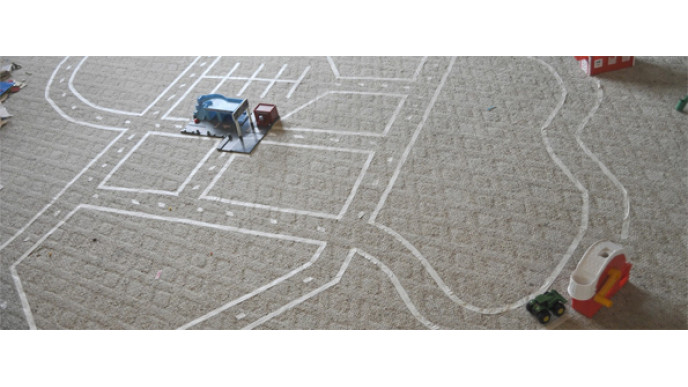 DIY Masking Tape Roads!