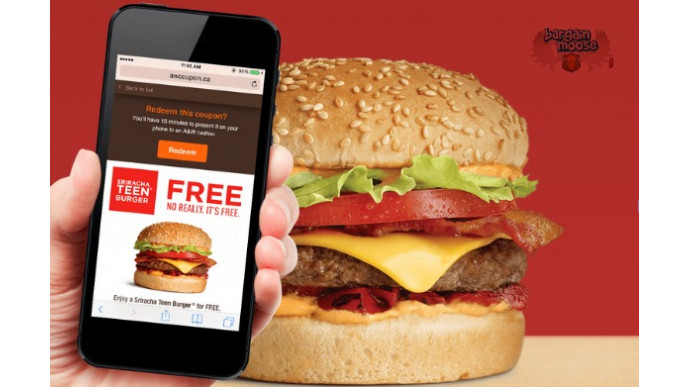FREE Sriracha Burger with Smartphone Coupon @ A&W