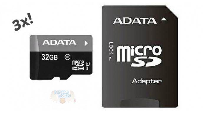 Newegg.ca: 3x ADATA Premier 32GB microSDHC Class 10 Only $30 & Free Shipping