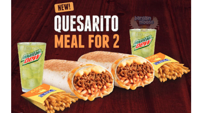 Taco Bell Printable Coupon: Quesarito Combo Meal For 2 - Just $9.99