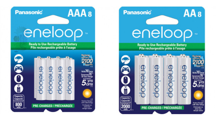 Dell Canada: Panasonic Eneloop AA & AAA Batteries (8-pack) Was $38 | Now $20 & Free Shipping