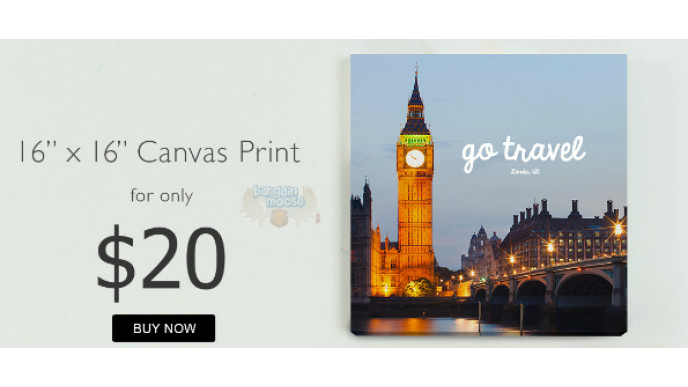 Photobook Canada: 16" x 16" Canvas Print only $20 + Shipping (EXPIRED)