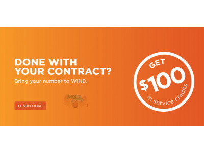 Wind Mobile: $100 to $150 in Free Service Credits  