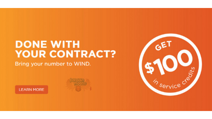 Wind Mobile: $100 to $150 in Free Service Credits
