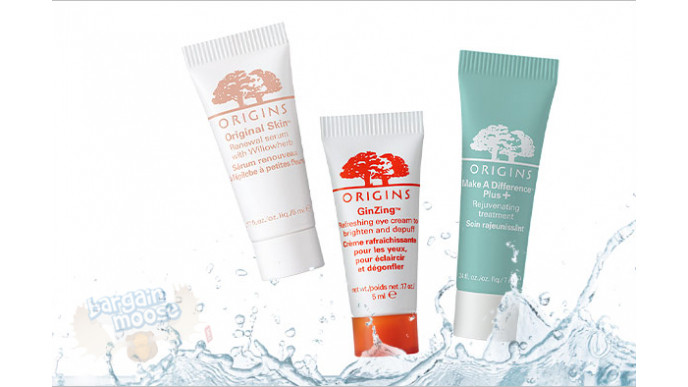 Free Deluxe Trio & 5 Free Deluxe Samples & Free Brush & Free Shipping on $35 @ Origins.com! 