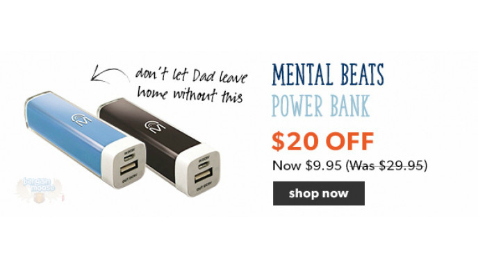 Chapters Indigo: Mental Beats Power Bank 2600 mAh Was $30 | Now $10