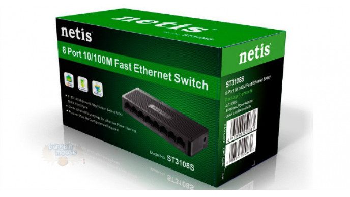 NETIS 8 Port Ethernet Switch Was $30 |Now $10 & Free Shipping @ Newegg