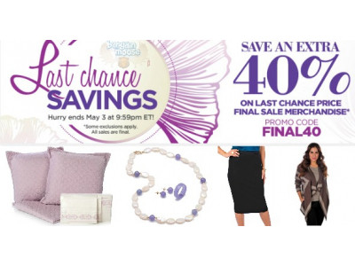 Extra 40% Off Last Chance & Final Sale Merchandise @ The Shopping Channel Canada (EXPIRED)