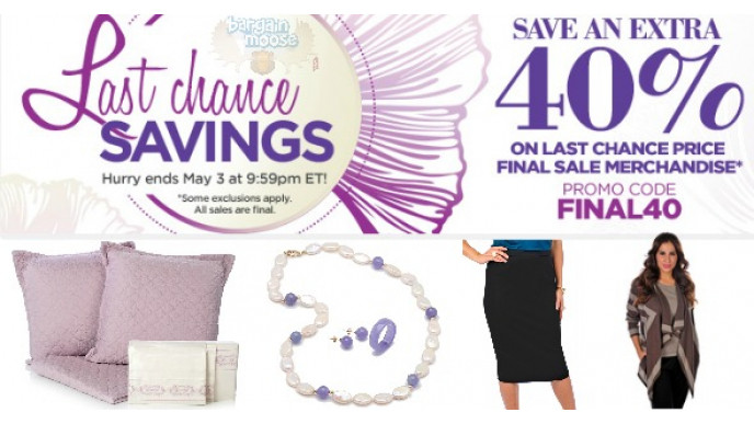 Extra 40% Off Last Chance & Final Sale Merchandise @ The Shopping Channel Canada (EXPIRED)