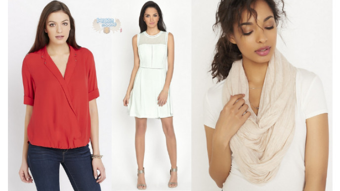 Red Wrap Blouse Was $35 | Now $12 & Free Shipping @ Dynamite Canada