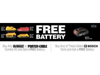 Lowes.ca: Free Battery with Select Tools (Up to $129 Value)
