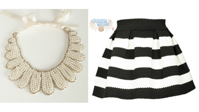 Ladies Striped Poof Skirt Was $80 | Now $27 & Free Shipping @ Le Caniche Noir (Expired)