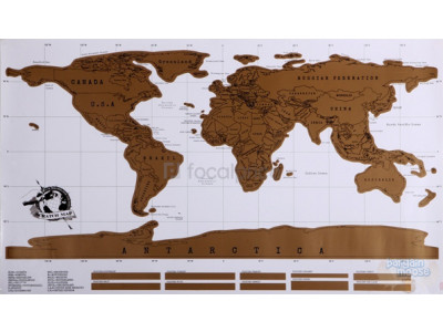 Scratch World Wall Map $7.99US & Free Canadian Shipping @ FocalPrice.com