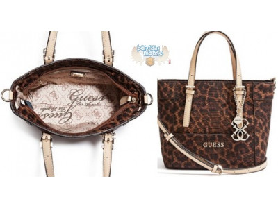 Delaney Leopard-Print Mini Tote Was $70 | Now $28 & FS on $125 @ Guess Canada