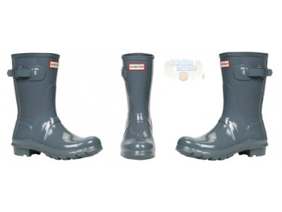 Little Burgundy: Hunter Original Short Rain Boots (Grey) Was $155 | Now $77.50 & FS
