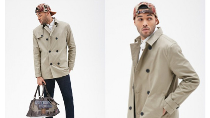 Forever21 Canada: Men's Double Breasted Trench Coat Was $48 | Now $23