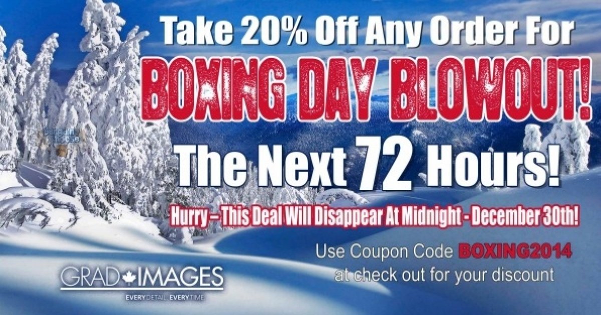 GradImages Coupon Code Boxing Day 20 Discount