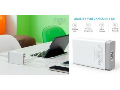 Newegg: Anker 40W 5-Port USB Charger Only $28