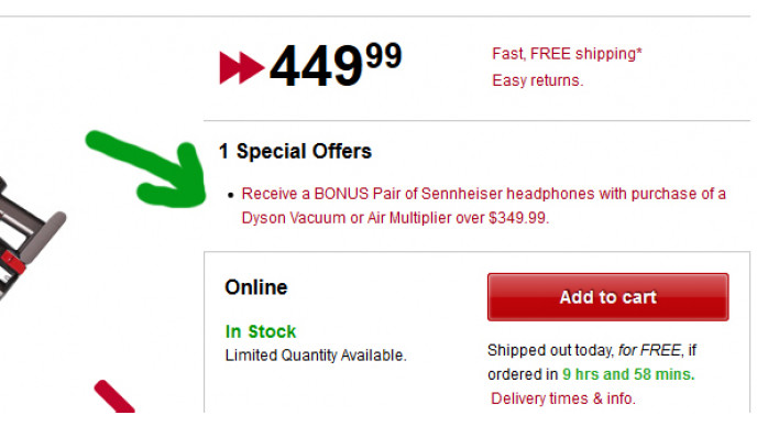 Free Sennheiser Headphones with Dyson Purchase @ Future Shop ($150 Value) (EXPIRED)