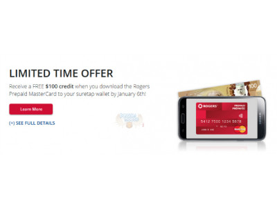 Register for Rogers Suretap & Receive $100 Prepaid Digital Mastercard