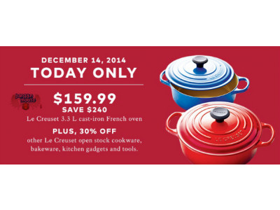 Hudson's Bay: Le Creuset French Oven $160 (Save $240) (EXPIRED)