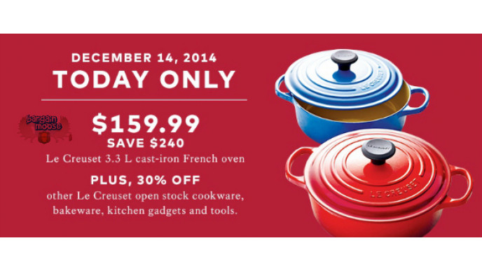 Hudson's Bay: Le Creuset French Oven $160 (Save $240) (EXPIRED)