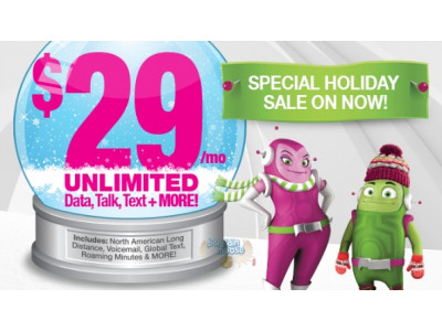 Mobilicity: Holiday Plan - $29/m Unlimited 
