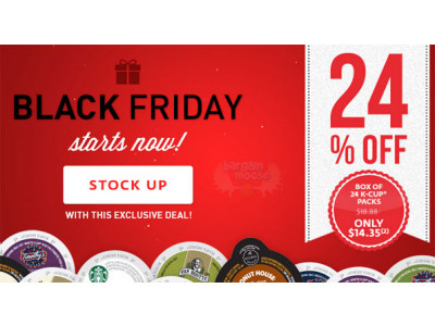 Black Friday Sale On Now @ Keurig Canada! 24% Off All K-Cups