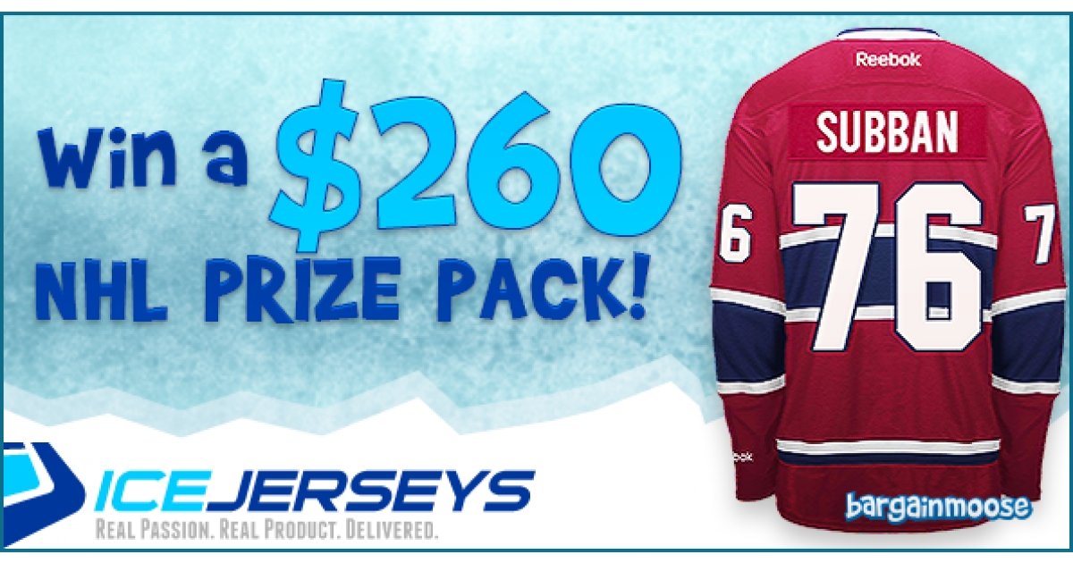 Bargainmoose Contest Win a 260 NHL Prize Package from IceJerseys