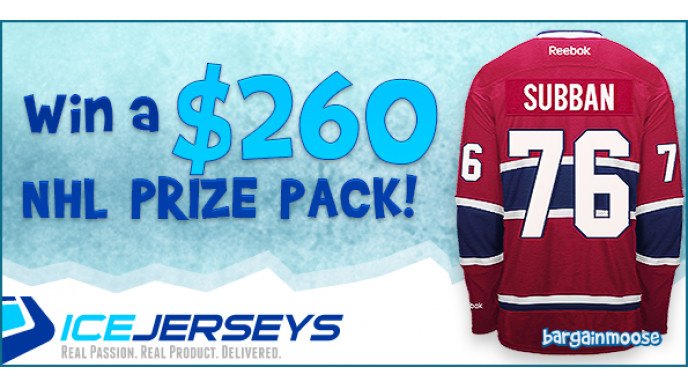 Bargainmoose Contest: Win a $260 NHL Prize Package from IceJerseys! (Contest Closed)