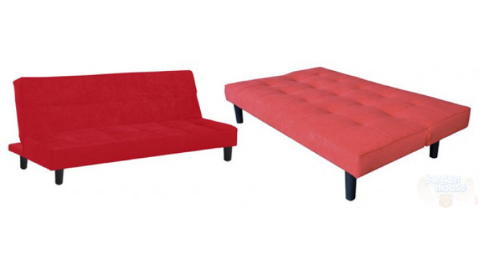 Red Tufted Futon Sofa Bed Only 80 Free Shipping Walmart