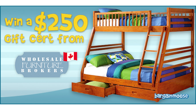 Bargainmoose Contest: Win a $250 Gift Card From Wholesale Furniture Brokers (Expired)