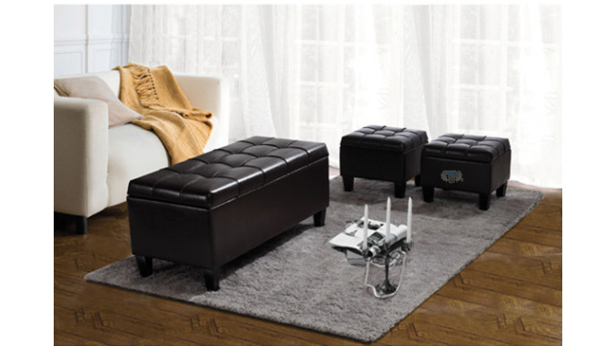 Future Shop Canada: Simpli Home Dover Storage Ottoman Set of 3 | Was $230 Now $130 (EXPIRED)