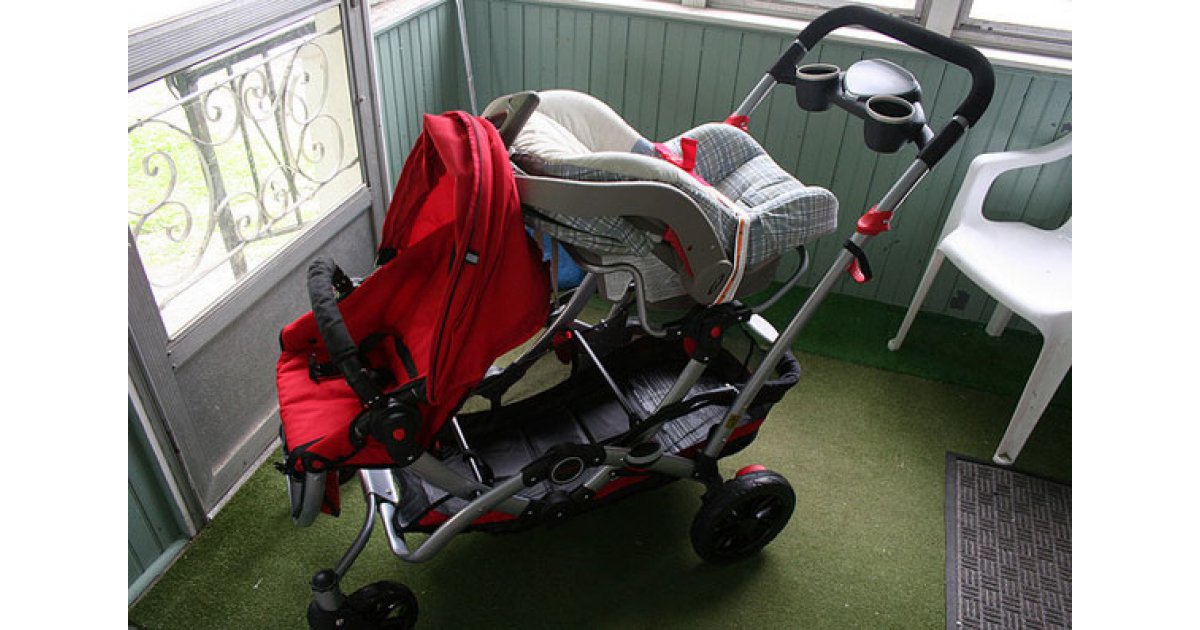 options lt double stroller red