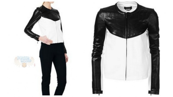 Danier Leather: Kelsey Stretch Knit & Lamb Leather Jacket - $99.99 (Save $200)