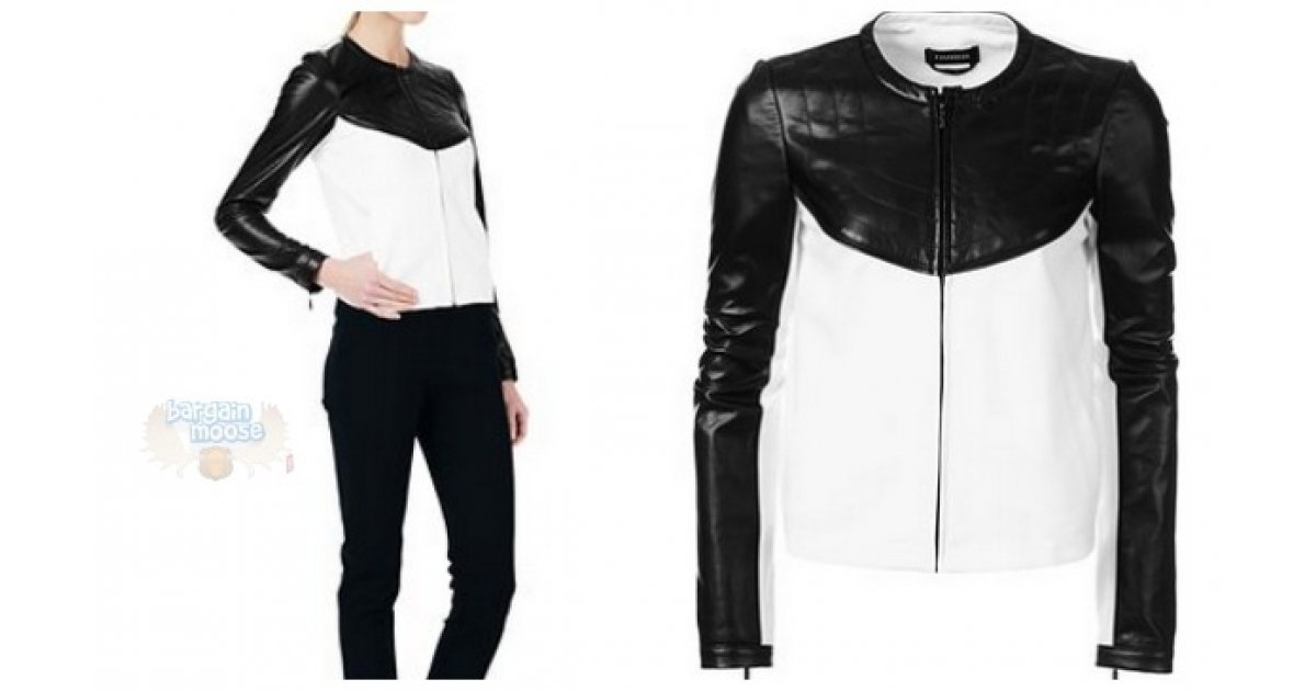 danier white leather jacket