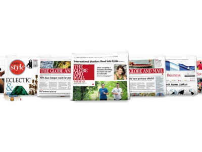 Globe and Mail Canada: 45% Off Print Subscription for 6 Months