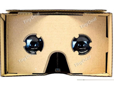 TinyDeal: DIY Google Cardboard Cellphone Virtual Reality 3D Glasses for iPhone Samsung Cellphones (Presell) Only $3.66 (Expired)