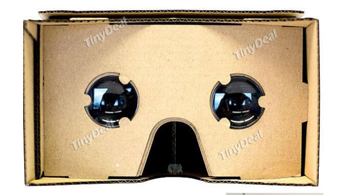 TinyDeal: DIY Google Cardboard Cellphone Virtual Reality 3D Glasses for iPhone Samsung Cellphones (Presell) Only $3.66 (Expired)