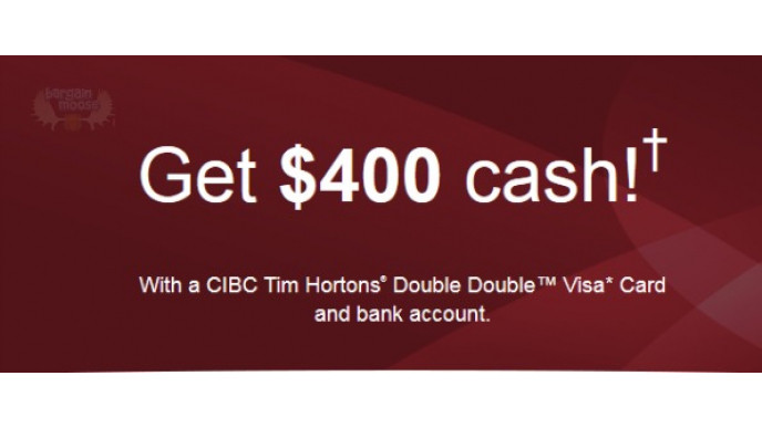 CIBC Bank: Recieve up to $400 with Credit Card & New Account