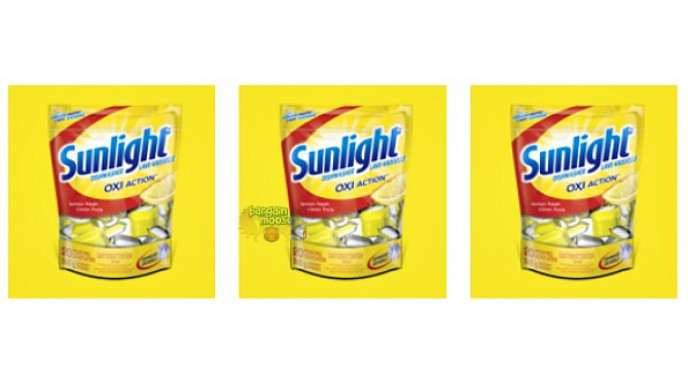 Free Sunlight Oxi Action Dishwasher Pacs with Mail-in Rebate
