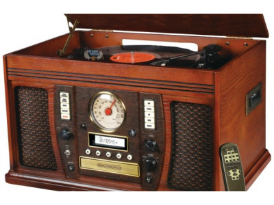 The Source Canada: Aviator Turntable Wooden Music Centre (Refurbished) Was $137 Now $40 (Expired)