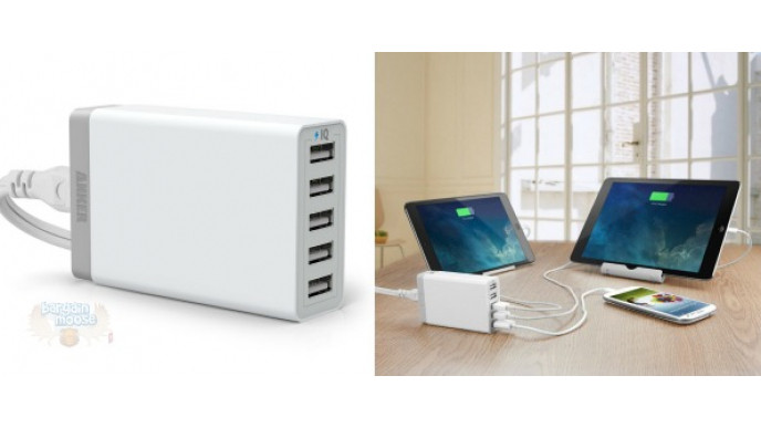 Amazon.ca Coupon Code: Extra $6 Off 40W 5-Port Desktop USB Wall Charger - Now $29.99 (HOT!)