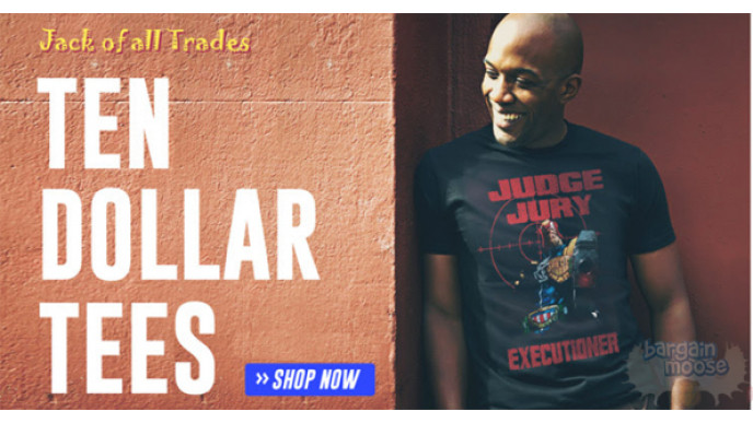 Jack of All Trades Coupon Code For $10 Tees