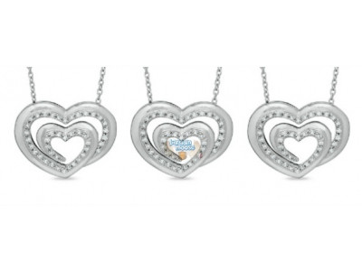 Peoples Jewellers Canada: Shared Heart Diamond Overlapping Pendant Now $111.44 / Was $199